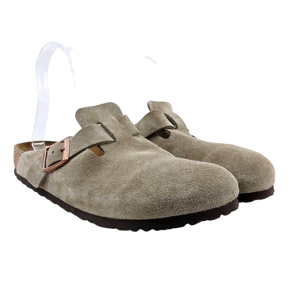 Birkenstock Boston Tan Suede Clogs - Size US10 / EU41